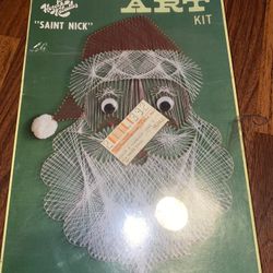 NEW Vtg Hazel Kaboodle Kit Mid Century Kitsch Saint Nick String Art Kit 168