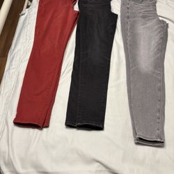 3 Pairs Skinny Jeans - American Eagle & Universal Thread Size 4 & 6