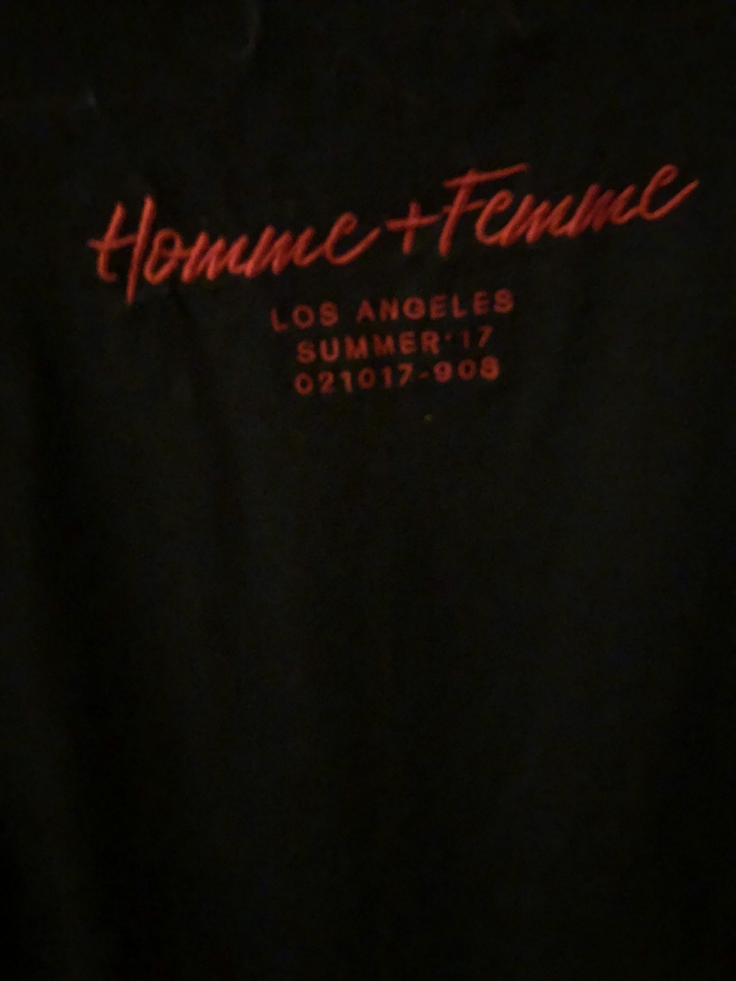 Homme Femme Love Hate Tee Black XL