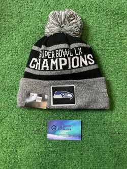Seattle Seahawks Super Bowl LX Champions Parade Pom Knit beanie