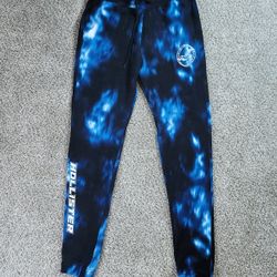 Hollister California Blue Tie Dye Sweatpants Size Medium NWT