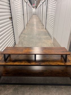 Wooden Rustic Industrial TV Riser