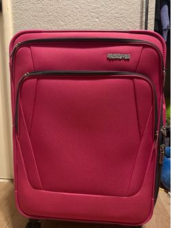American tourist suitcase