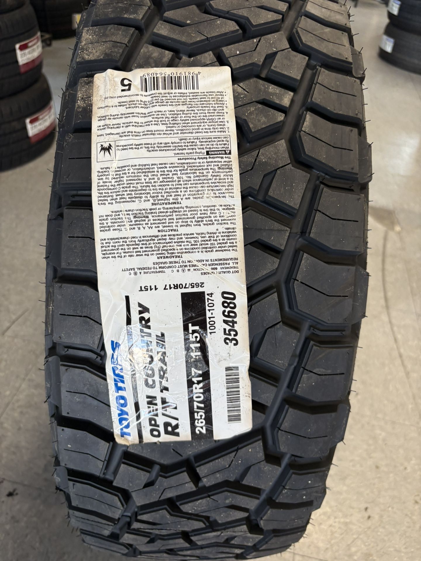 265/70/17 Toyo Trail R/T In Stock