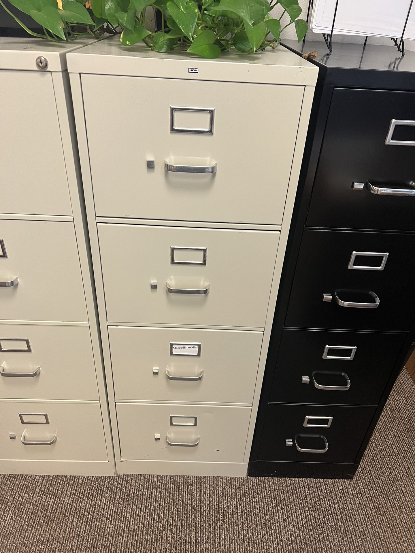 Hon Four Drawer File Cabinets