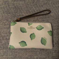 Coach Wristlet With Limes 🍋‍🟩 