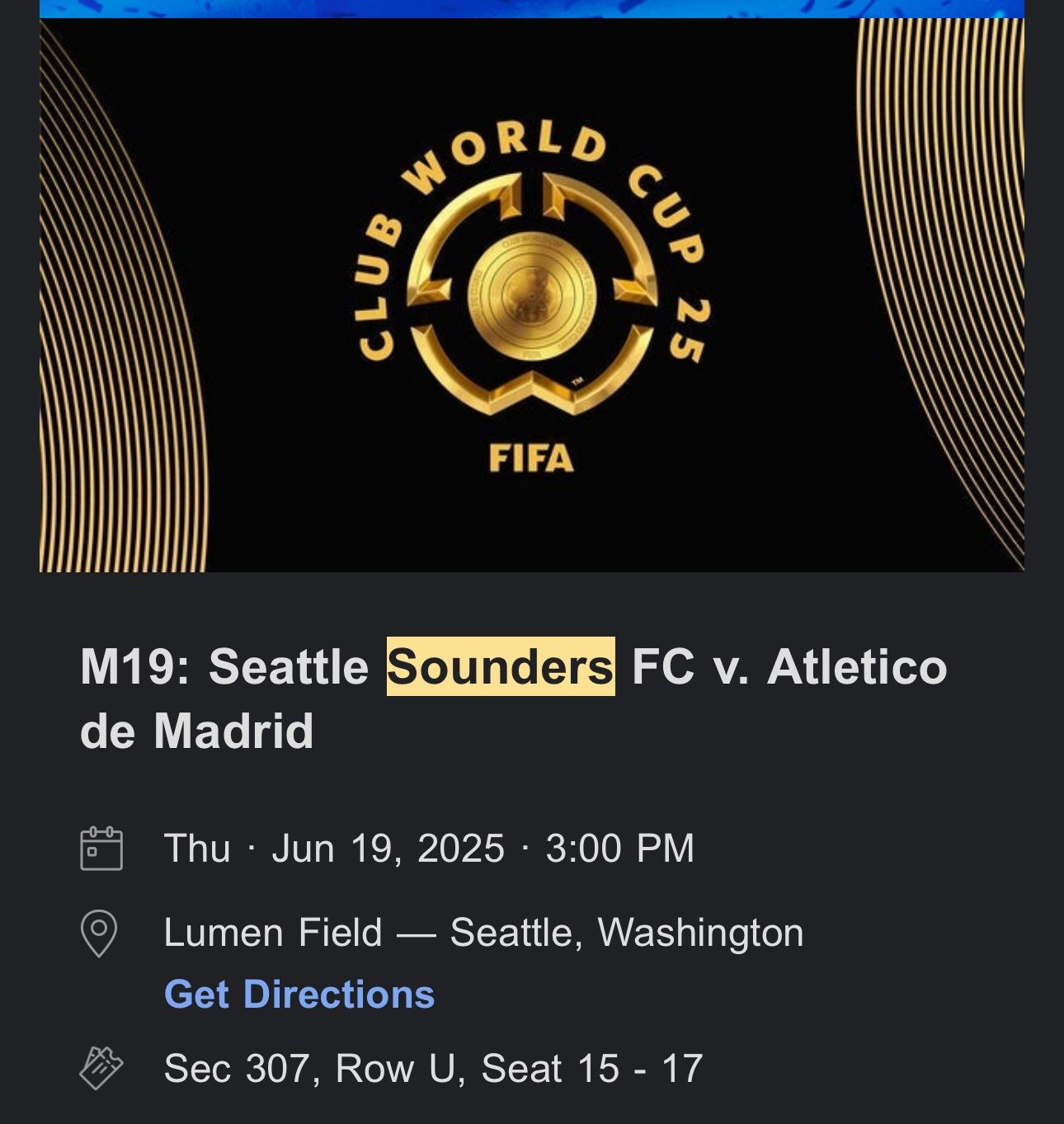 Sounders FC V. Atletico De Madrid June 19