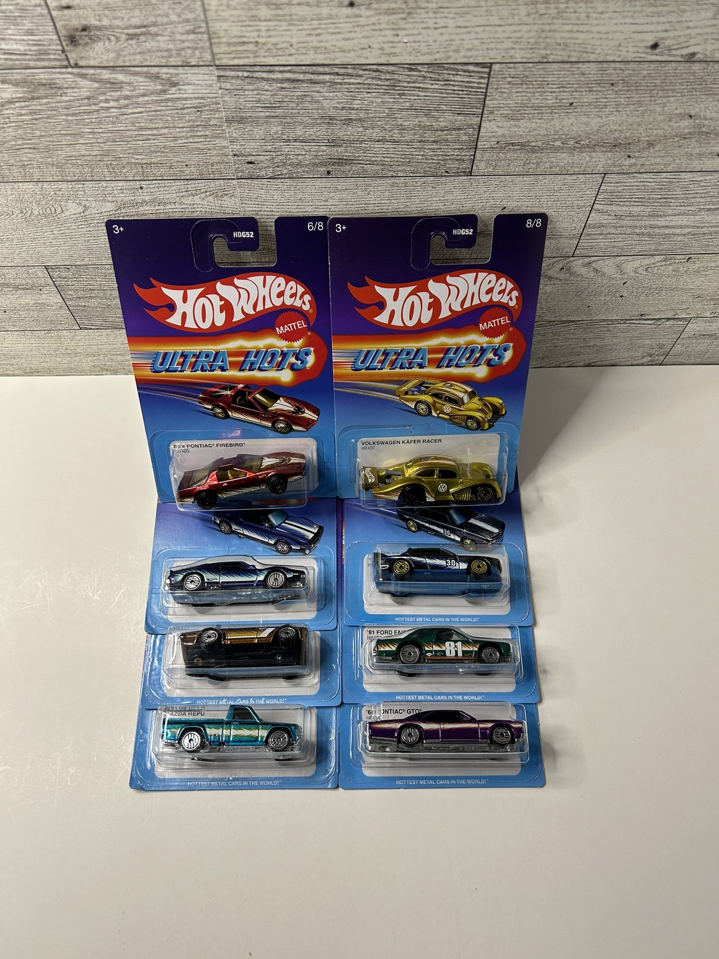 Hot Wheels ‘2021 Ultra Hots Lot 8 Different Color Cars Set