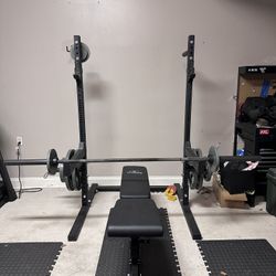 Titan Squat Rack And Rogue Power Bar Set