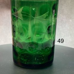 Vintage Fenton Emerald Green Coin tumbler. 