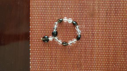 Genuine gemstone stretch bracelet