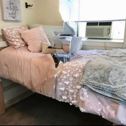 White Wood Twin Bed Perfect For Dorm, Apt.  or Child’s Room
