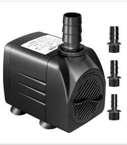 GROWNEER 550GPH SUBMERSIBLE PUMP 30W FOUNTAIN WATER PUMP WITH 3 NOZZLES FOR AQUARIUM FISH TANK