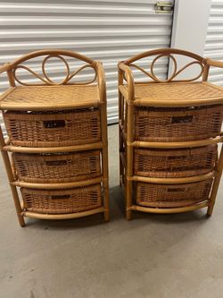 Rattan nightstands/accent tables