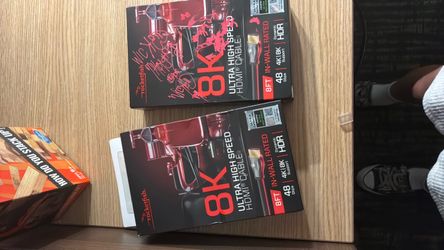 2 Brand New Rocketfish 8ft 8K Ultra High-Speed HDMI Cables (48 Gbps)