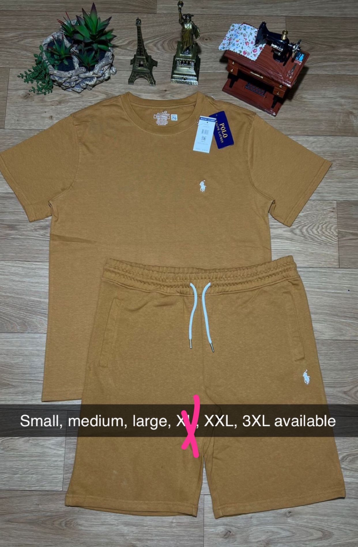 Adult polo short and short sets. Small-3xl. 