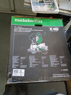 12" metabo sliding compound miter saw double bevel