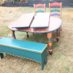 Shoestring Creations Table Bench And Chairs