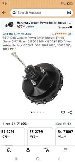 Vacuum Power Brake Booster Fit for Chevy GMC Blazer C1(contact info removed) K1500 K2500 Tahoe Yukon,