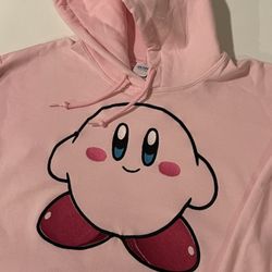 Pink Embroidered Kirby Hoodie