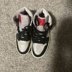 Grey Air Jordans 1 mid