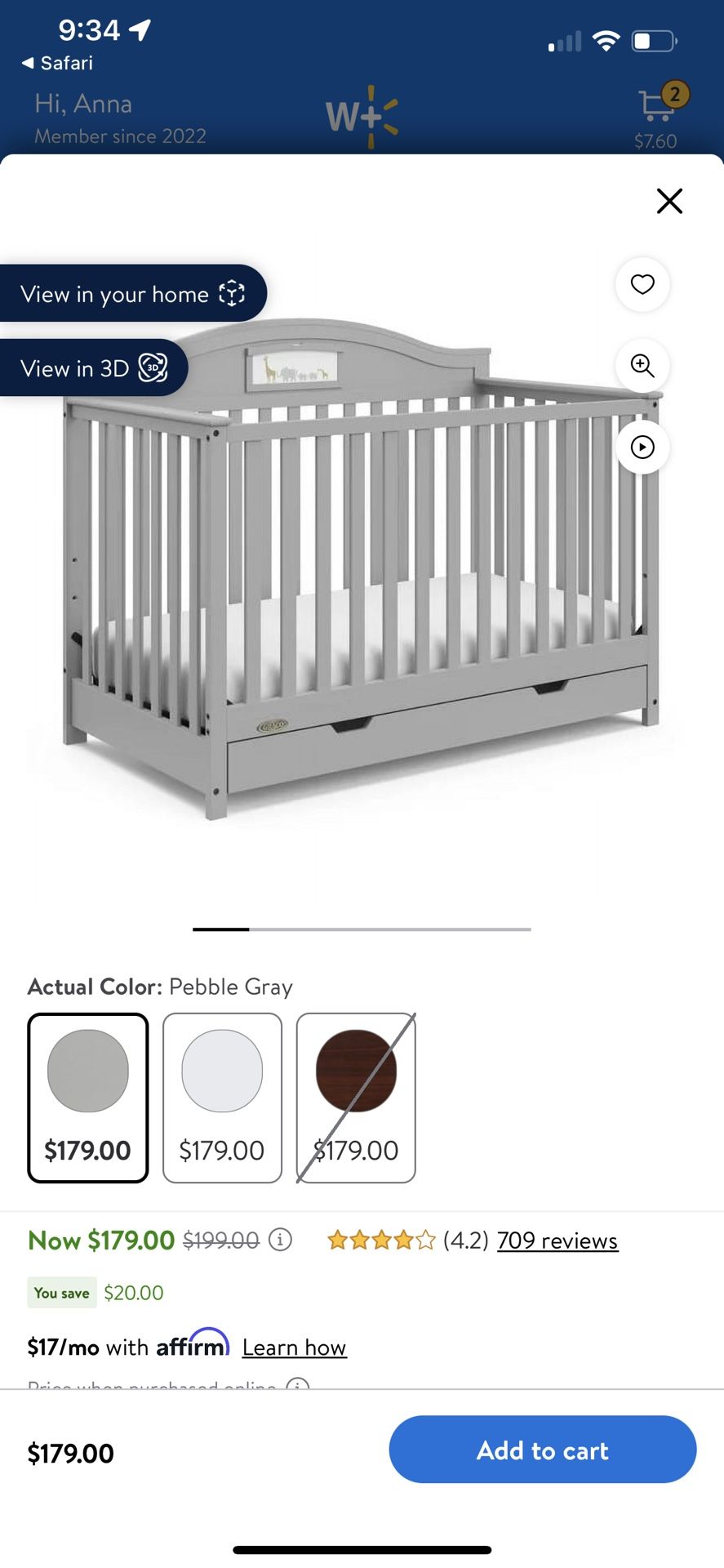 Graco Story 5-in-1 Convertible Baby Crib With Drawer