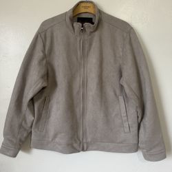 Robert Graham Jacket Taupe. Suede Size L