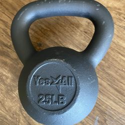 Cast Iron Kettle Bell  25 Lb