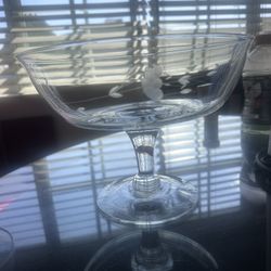 Princess House Crystal Heritage Large Pedestal Compote Console Bowl/Trifle Dish