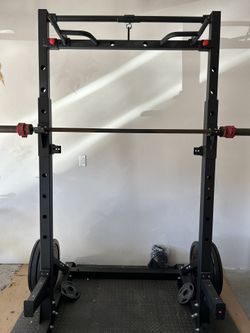 ETHOS Functional Training Rack Plus Barbell and Weights for Sale in Plano TX OfferUp