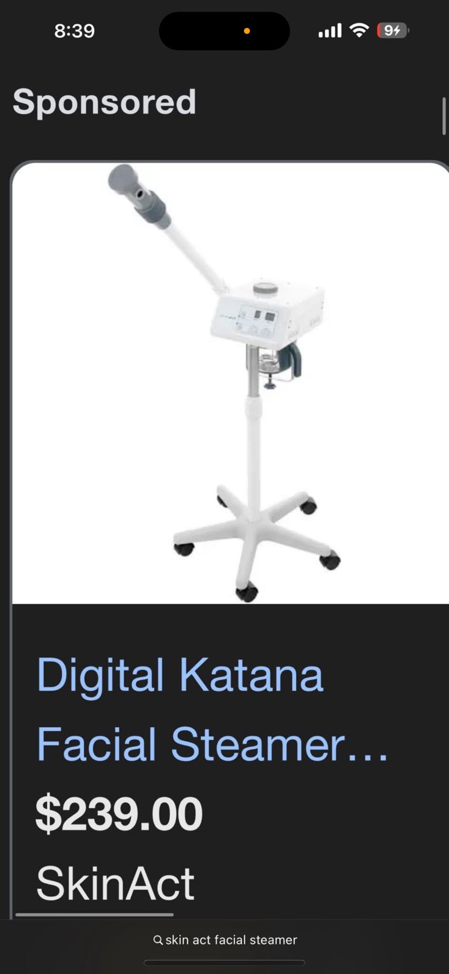 Skinact Facial Steamer