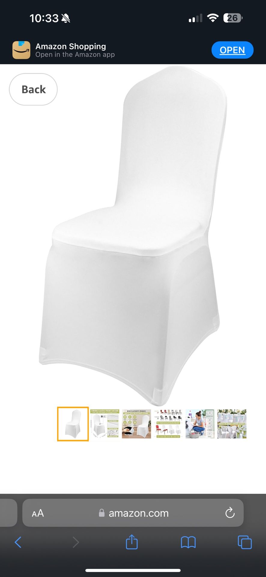 60 White Chair Covers 