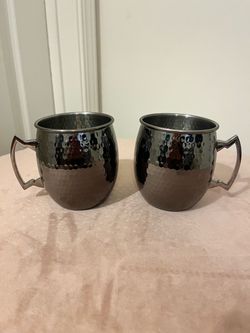Set of 2 Hammered Moscow Mule Mugs