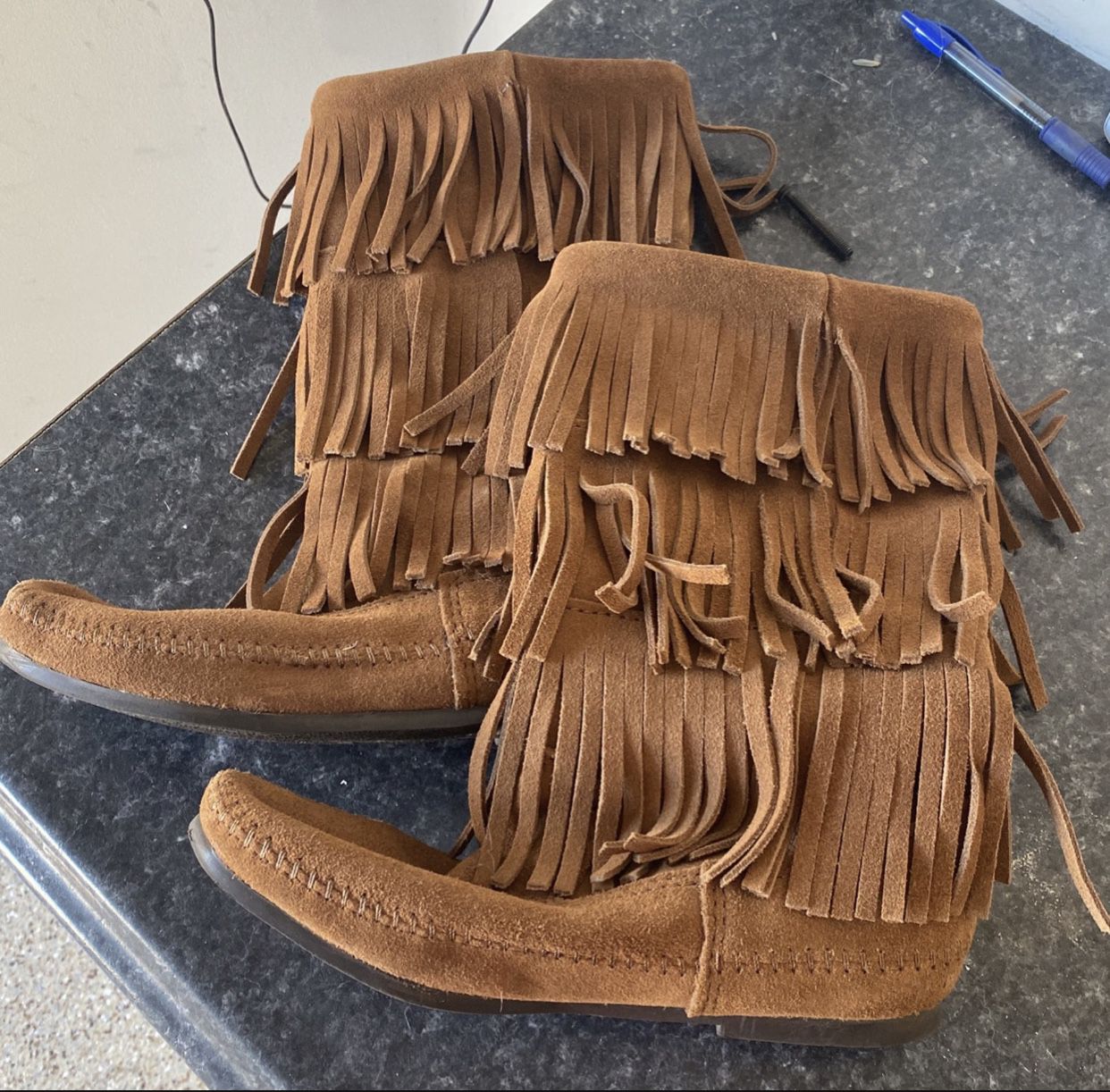 New Fringe Rust Color Boots Size 8