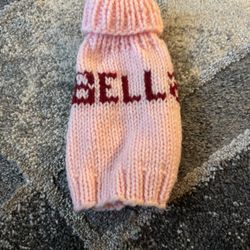 Dog Sweater hand maid size XXS it says Bella 