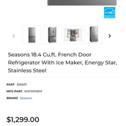 Brand New French Door Stainless Steel Refrigerator 