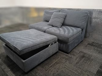 Large storage ottoman with modular couch pieces! Clean sofa..no stains or rips
