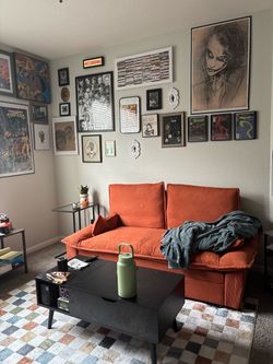 Pull out couch (seats 2-3 guest, queen size bed)
