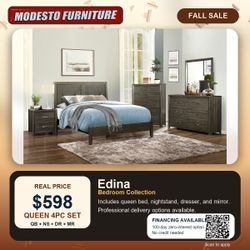 Queen 4 pc Bedroom set FALL PRICE ! HURRY IN