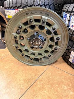 Black Rino 17" Fuji 17x8 5x127 Jeep Wheels All 4 Wheels 