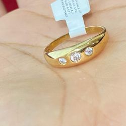 Anillo Sólido De 18 Kt Talla 8 