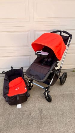 Bugaboo Black & Red, Cameleon 3, Stroller & Bassinet