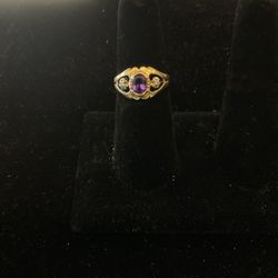 10k Synthetic Purple Stone Ring 40341-2