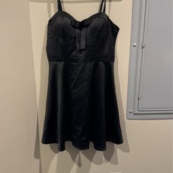 Satin Small Forever 21 Exclusive Black Dress 