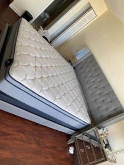 King Bed mattress with frame