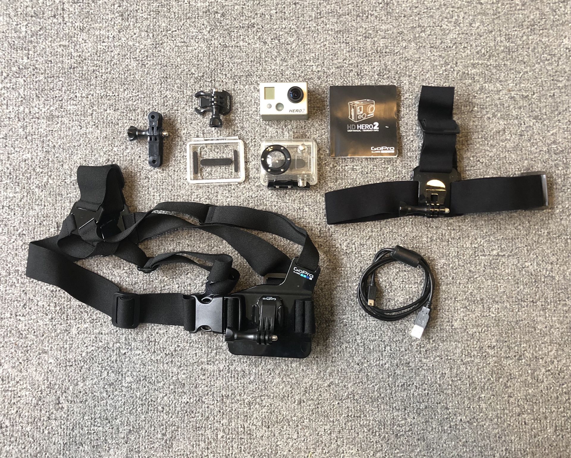 GoPro Hero2 with Chest and Head Mounts