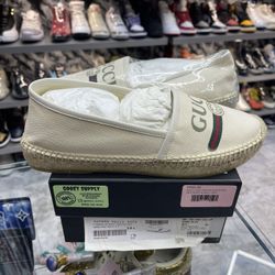 Gucci Logo Canvas Espadrilles