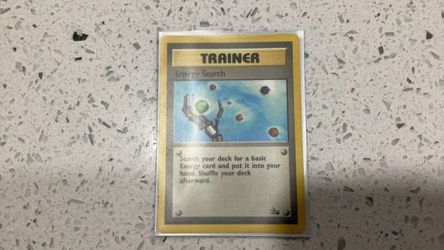 First edition energy search Pokemon card