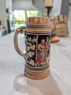 Vintage Marzi & Remy Beer Stein Flirting Scene #3163 Made In Germany