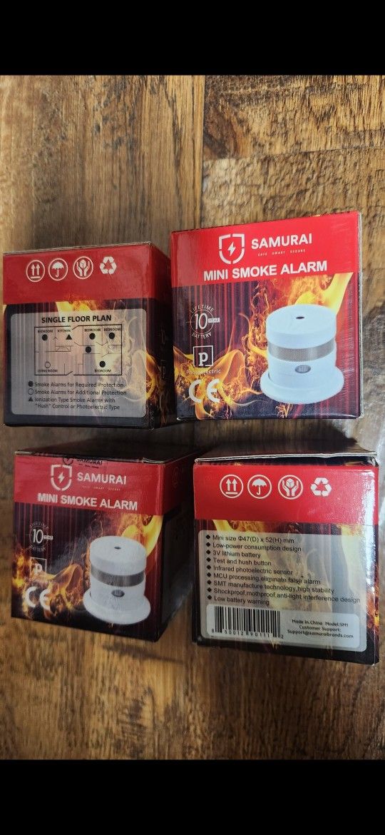 Brand New Mini Smoke Alarm. $10 Each. Firm